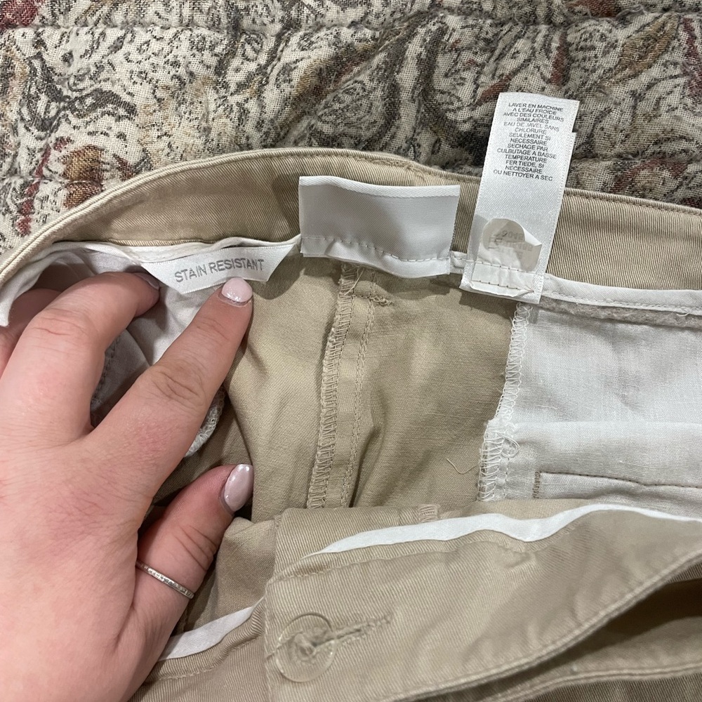 Khaki women’s work pants 16P, with button and clasp - Picture 5 of 6
